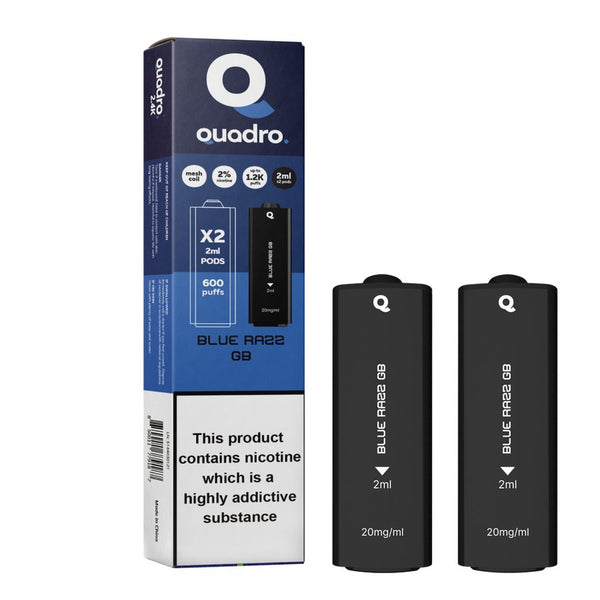 4 in 1 Quadro 2400 Puffs Replacement Pods Box of 10 - Vapingsupply