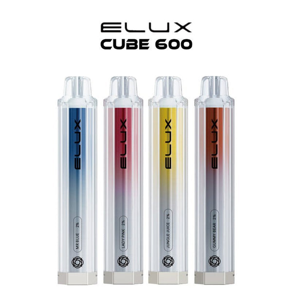 Elux Cube 600 Disposable Vape Puff Pod Box of 10 - Vapingsupply