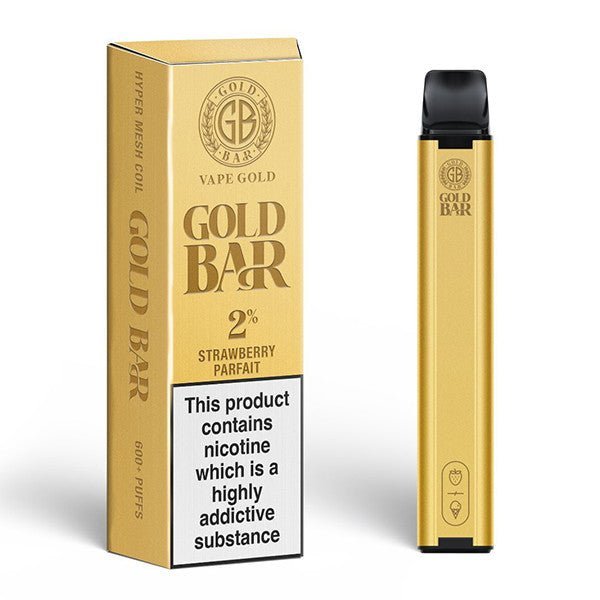 Gold Bar 600 Disposable Vape Pod Puff Pen Device - Box of 10 - Vapingsupply