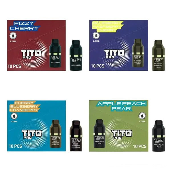 Tito Pro Replacement Disposable Vape Pods Box of 10 - Vapingsupply