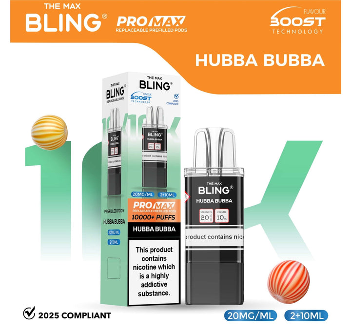 The Bling 10k Pro Max Replacement Pods (BOX OF 5) - Vapingsupply