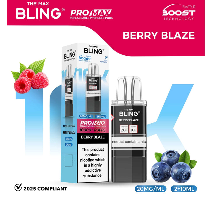 The Bling 10k Pro Max Replacement Pods (BOX OF 5) - Vapingsupply