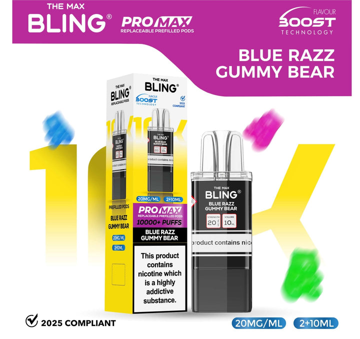 The Bling 10k Pro Max Replacement Pods (BOX OF 5) - Vapingsupply