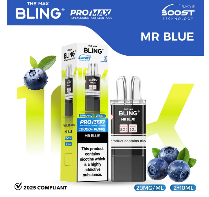 The Bling 10k Pro Max Replacement Pods (BOX OF 5) - Vapingsupply