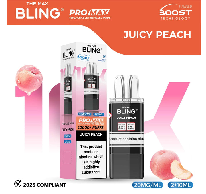The Bling 10k Pro Max Replacement Pods (BOX OF 5) - Vapingsupply