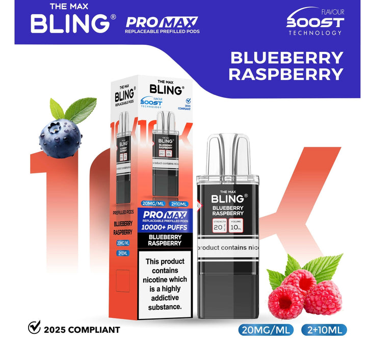 The Bling 10k Pro Max Replacement Pods (BOX OF 5) - Vapingsupply