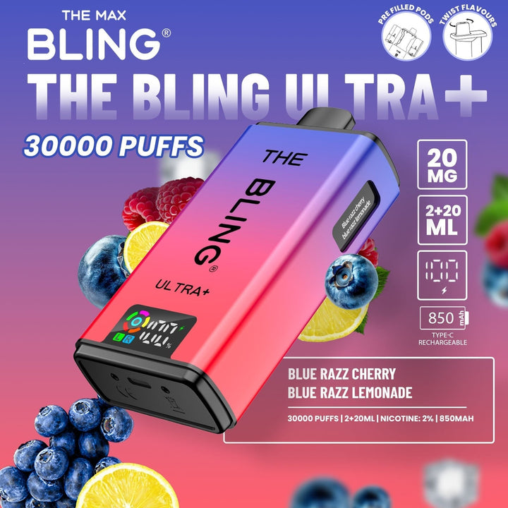 The Bling Ultra Plus 30k Prefilled Vape Pod Kit Box of 5 - Vapingsupply