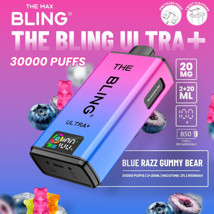 The Bling Ultra Plus 30k Prefilled Vape Pod Kit Box of 5 - Vapingsupply