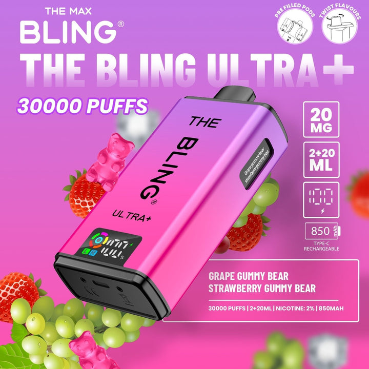 The Bling Ultra Plus 30k Prefilled Vape Pod Kit Box of 5 - Vapingsupply