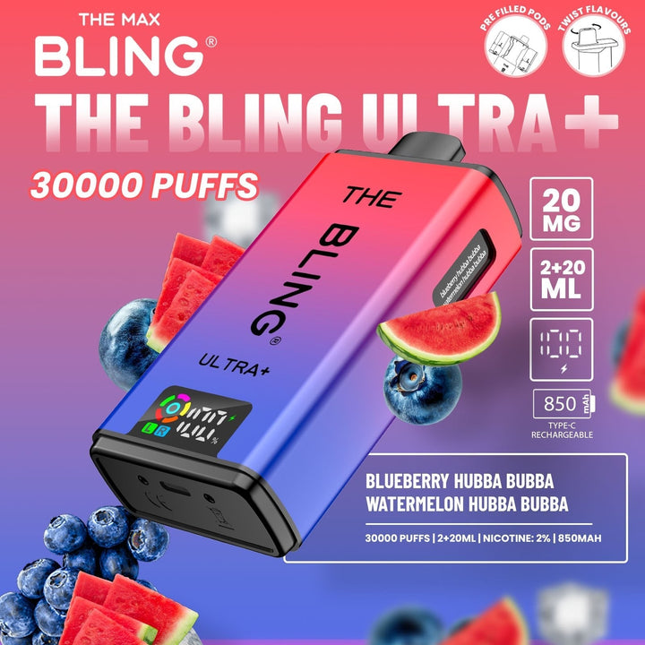The Bling Ultra Plus 30k Prefilled Vape Pod Kit Box of 5 - Vapingsupply