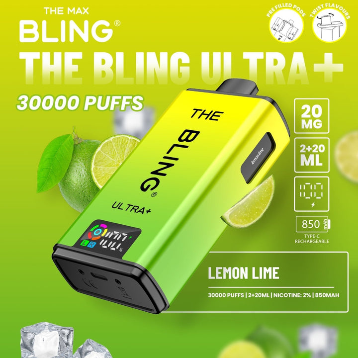 The Bling Ultra Plus 30k Prefilled Vape Pod Kit Box of 5 - Vapingsupply