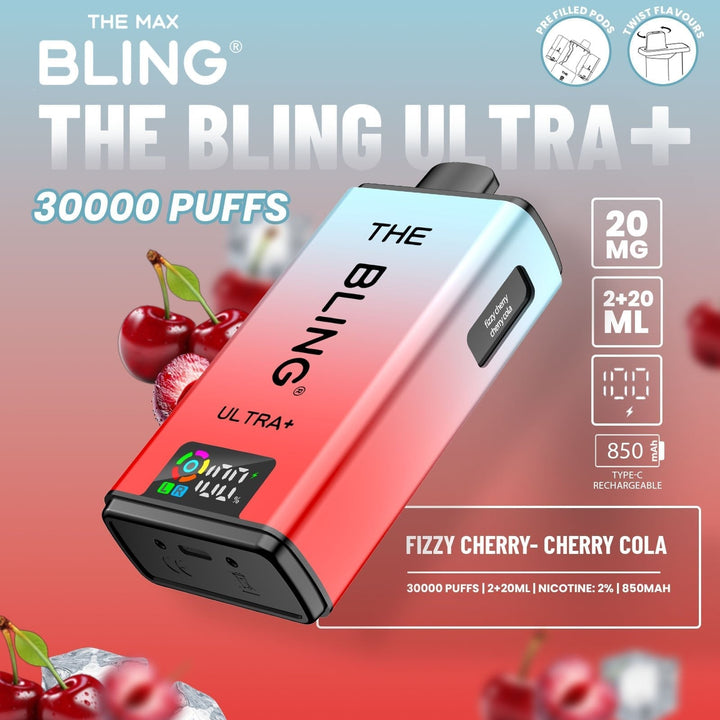 The Bling Ultra Plus 30k Prefilled Vape Pod Kit Box of 5 - Vapingsupply