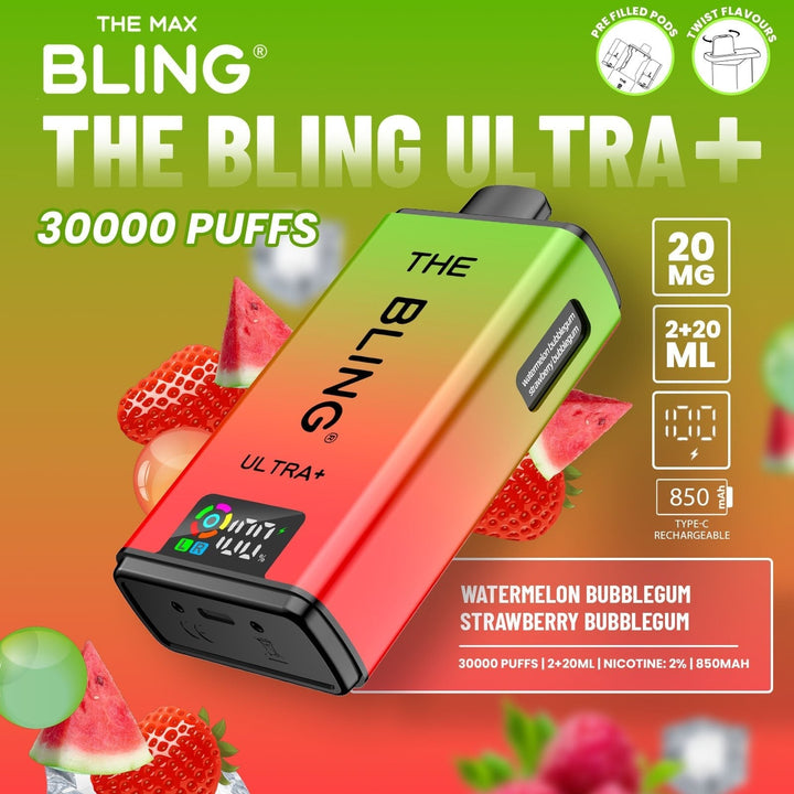The Bling Ultra Plus 30k Prefilled Vape Pod Kit Box of 5 - Vapingsupply