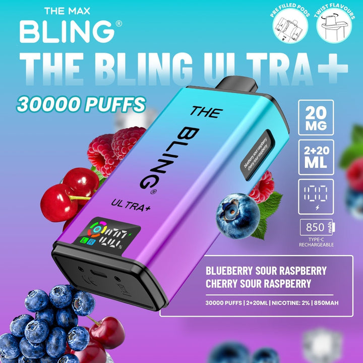 The Bling Ultra Plus 30k Prefilled Vape Pod Kit Box of 5 - Vapingsupply
