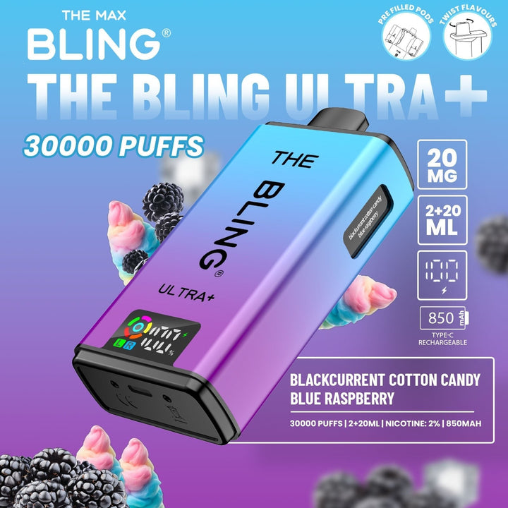 The Bling Ultra Plus 30k Prefilled Vape Pod Kit Box of 5 - Vapingsupply