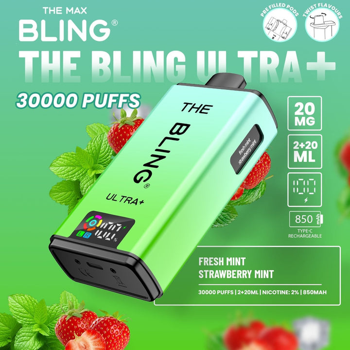 The Bling Ultra Plus 30k Prefilled Vape Pod Kit Box of 5 - Vapingsupply