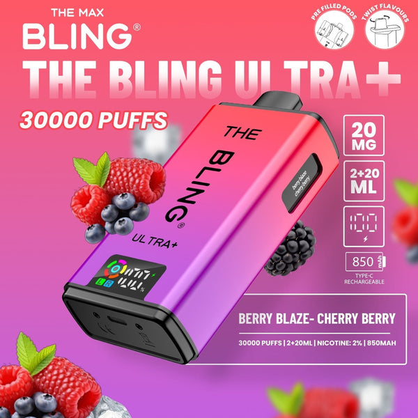 The Bling Ultra Plus 30k Prefilled Vape Pod Kit Box of 5 - Vapingsupply