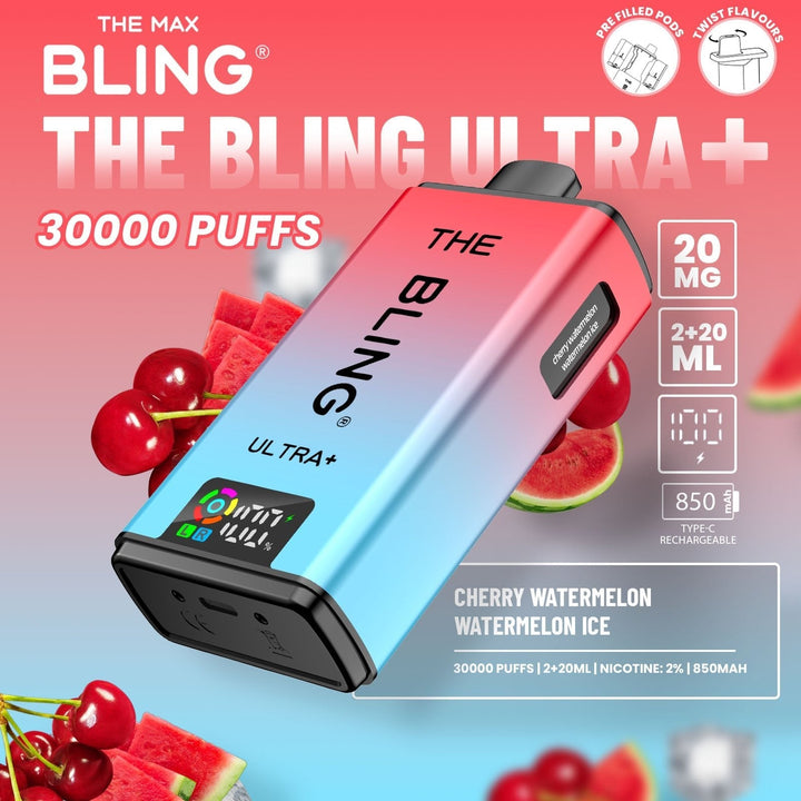 The Bling Ultra Plus 30k Prefilled Vape Pod Kit Box of 5 - Vapingsupply