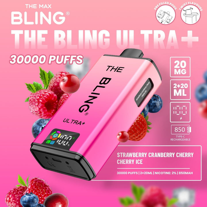 The Bling Ultra Plus 30k Prefilled Vape Pod Kit Box of 5 - Vapingsupply