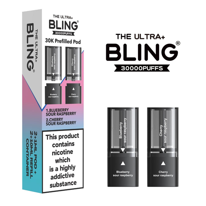 The Bling Ultra Plus 30k Replacement Pods Box of 5 - Vapingsupply
