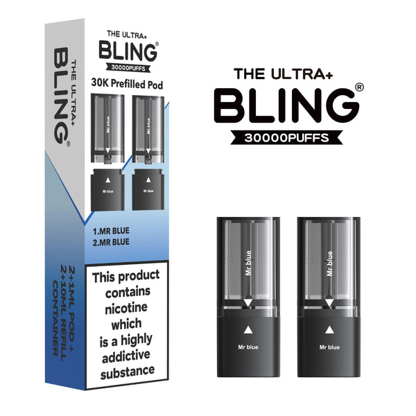 The Bling Ultra Plus 30k Replacement Pods Box of 5 - Vapingsupply