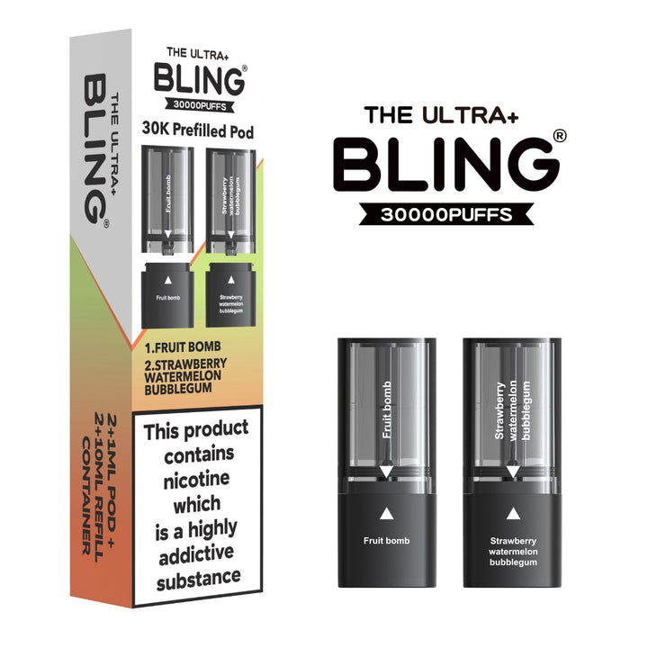 The Bling Ultra Plus 30k Replacement Pods Box of 5 - Vapingsupply