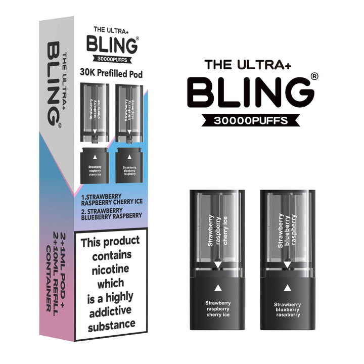 The Bling Ultra Plus 30k Replacement Pods Box of 5 - Vapingsupply