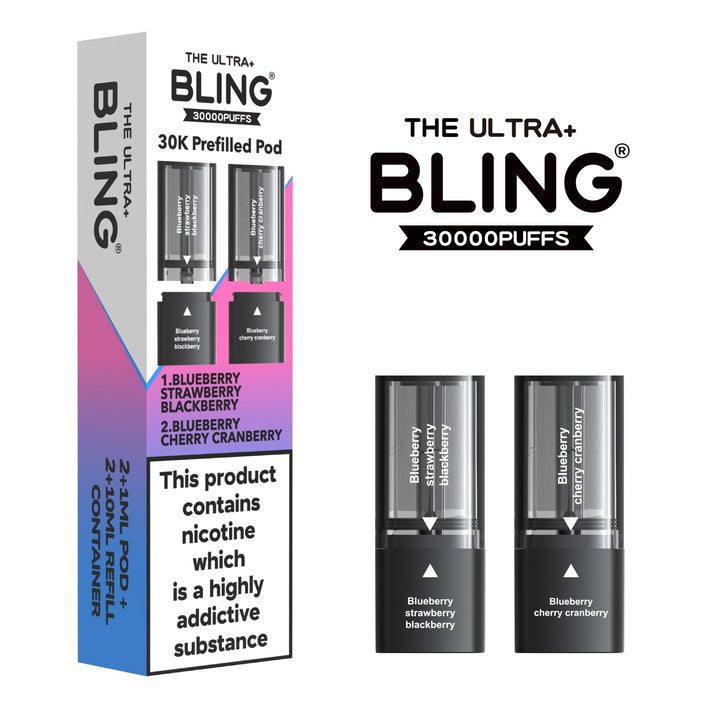 The Bling Ultra Plus 30k Replacement Pods Box of 5 - Vapingsupply