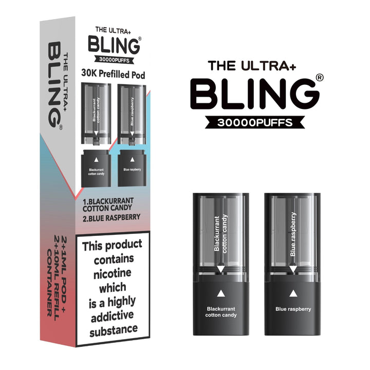 The Bling Ultra Plus 30k Replacement Pods Box of 5 - Vapingsupply