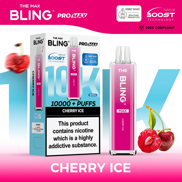 The Crystal Bling Max 10000 Prefilled Vape Pod Kit Box of 5 - Vapingsupply