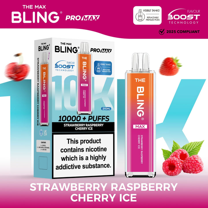 The Crystal Bling Max 10000 Prefilled Vape Pod Kit Box of 5 - Vapingsupply