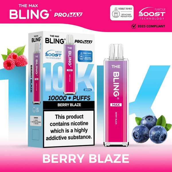 The Crystal Bling Max 10000 Prefilled Vape Pod Kit Box of 5 - Vapingsupply