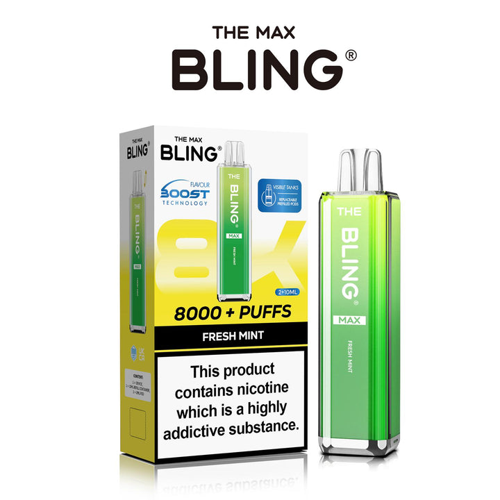 The Crystal Bling Max 8000 Prefilled Vape Pod Kit Box of 5 - Vapingsupply