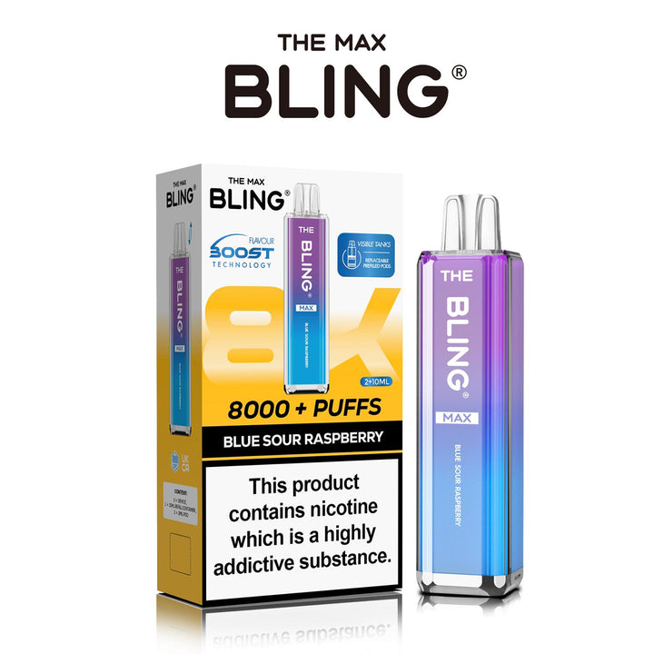 The Crystal Bling Max 8000 Prefilled Vape Pod Kit Box of 5 - Vapingsupply