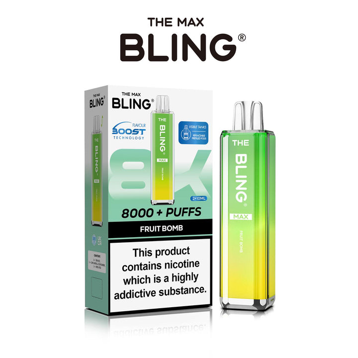 The Crystal Bling Max 8000 Prefilled Vape Pod Kit Box of 5 - Vapingsupply