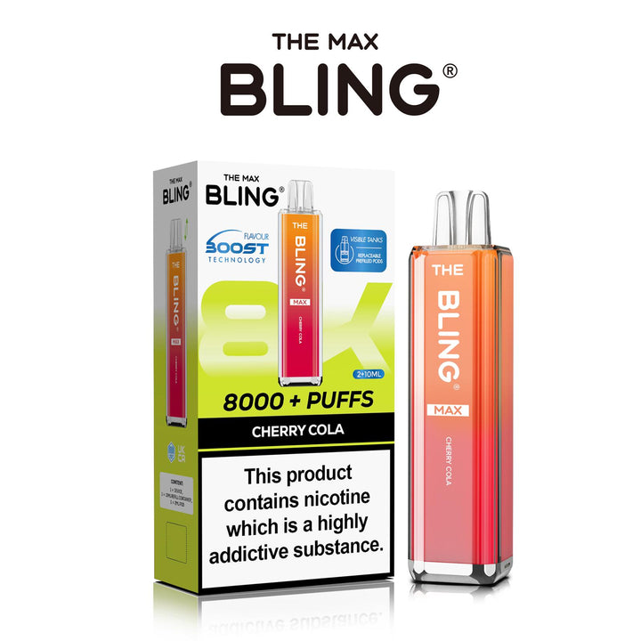 The Crystal Bling Max 8000 Prefilled Vape Pod Kit Box of 5 - Vapingsupply
