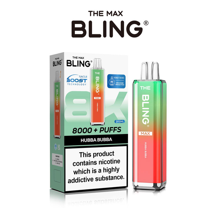 The Crystal Bling Max 8000 Prefilled Vape Pod Kit Box of 5 - Vapingsupply