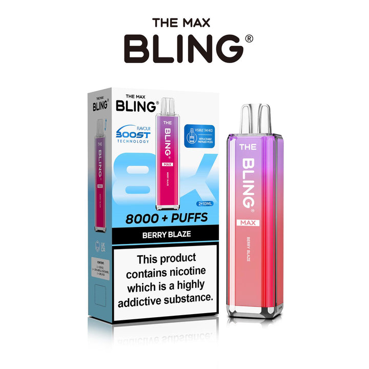 The Crystal Bling Max 8000 Prefilled Vape Pod Kit Box of 5 - Vapingsupply