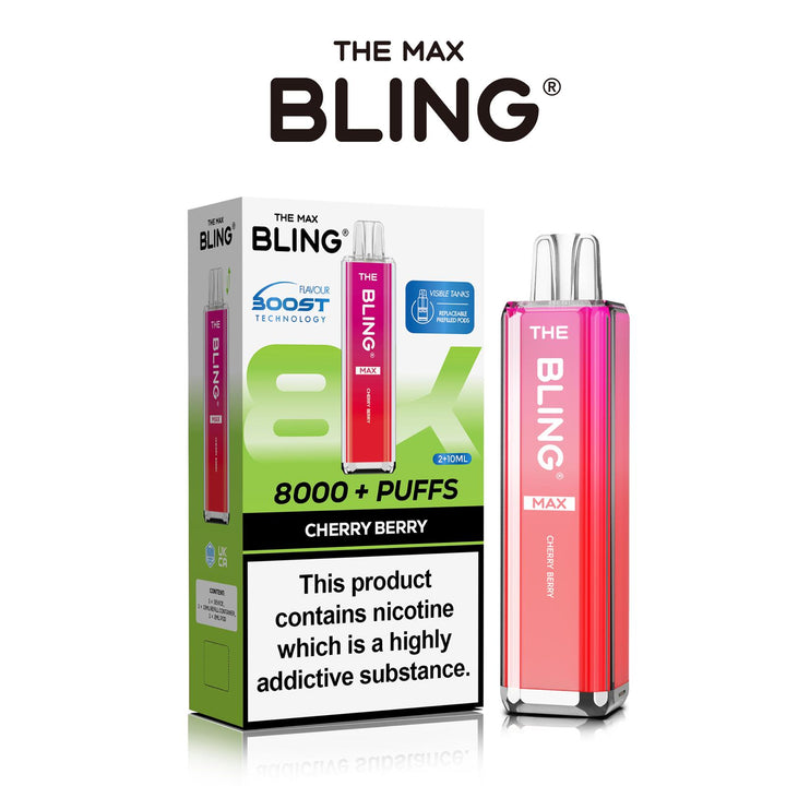 The Crystal Bling Max 8000 Prefilled Vape Pod Kit Box of 5 - Vapingsupply