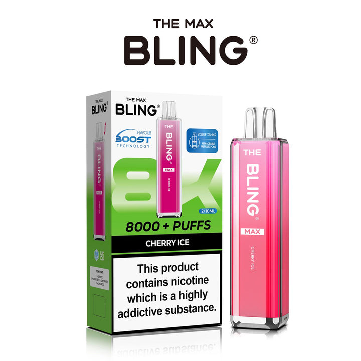 The Crystal Bling Max 8000 Prefilled Vape Pod Kit Box of 5 - Vapingsupply