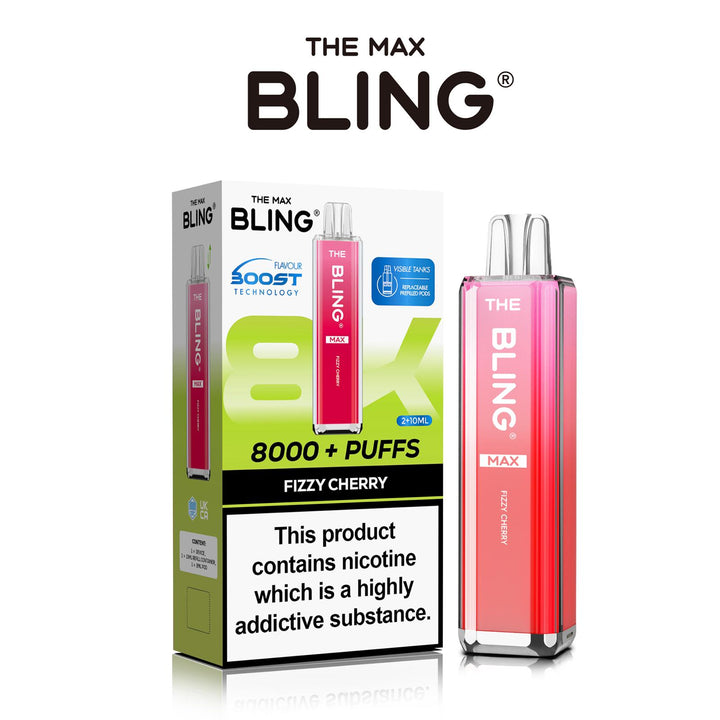 The Crystal Bling Max 8000 Prefilled Vape Pod Kit Box of 5 - Vapingsupply