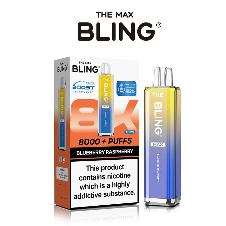 The Crystal Bling Max 8000 Prefilled Vape Pod Kit Box of 5 - Vapingsupply