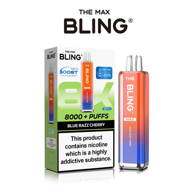 The Crystal Bling Max 8000 Prefilled Vape Pod Kit Box of 5 - Vapingsupply