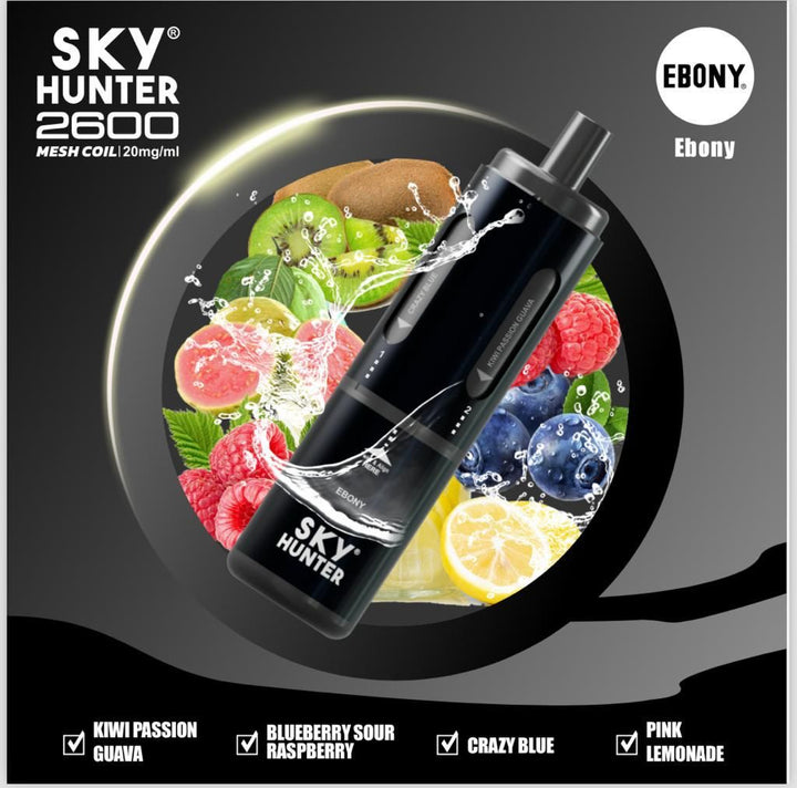 4 in 1 Sky Hunter 2600 Puffs Disposable Vape - Box of 5 - Vapingsupply