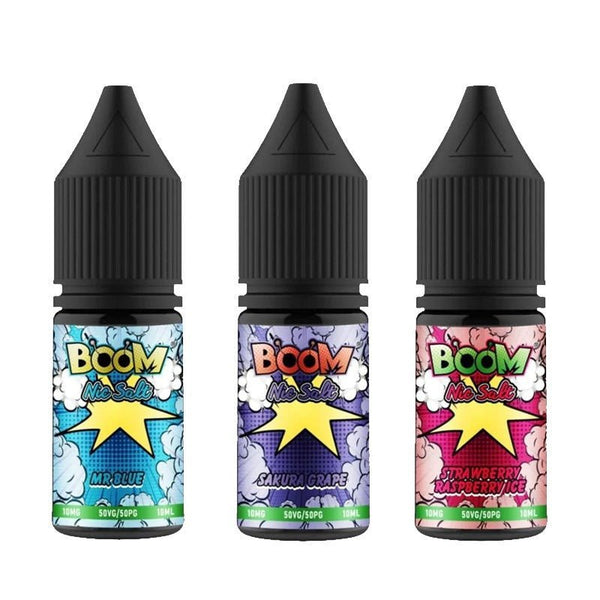 Boom Nic Salts 10ml E-liquids - Box of 10 - Vapingsupply