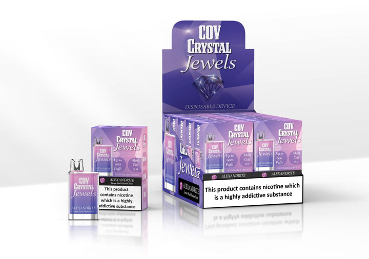 COV Crystal Jewels 600 Puff Disposable Vape Pod Puff Bar Device - Pack of 10 - Vapingsupply