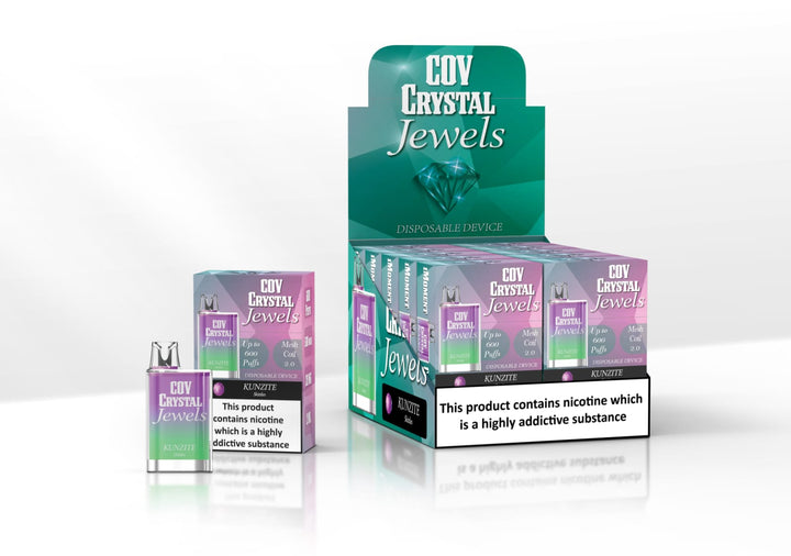 COV Crystal Jewels 600 Puff Disposable Vape Pod Puff Bar Device - Pack of 10 - Vapingsupply
