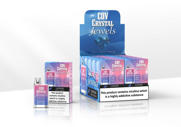 COV Crystal Jewels 600 Puff Disposable Vape Pod Puff Bar Device - Pack of 10 - Vapingsupply