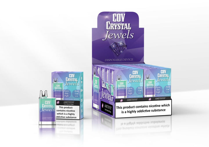 COV Crystal Jewels 600 Puff Disposable Vape Pod Puff Bar Device - Pack of 10 - Vapingsupply