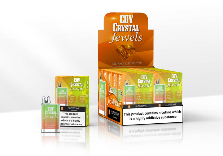 COV Crystal Jewels 600 Puff Disposable Vape Pod Puff Bar Device - Pack of 10 - Vapingsupply